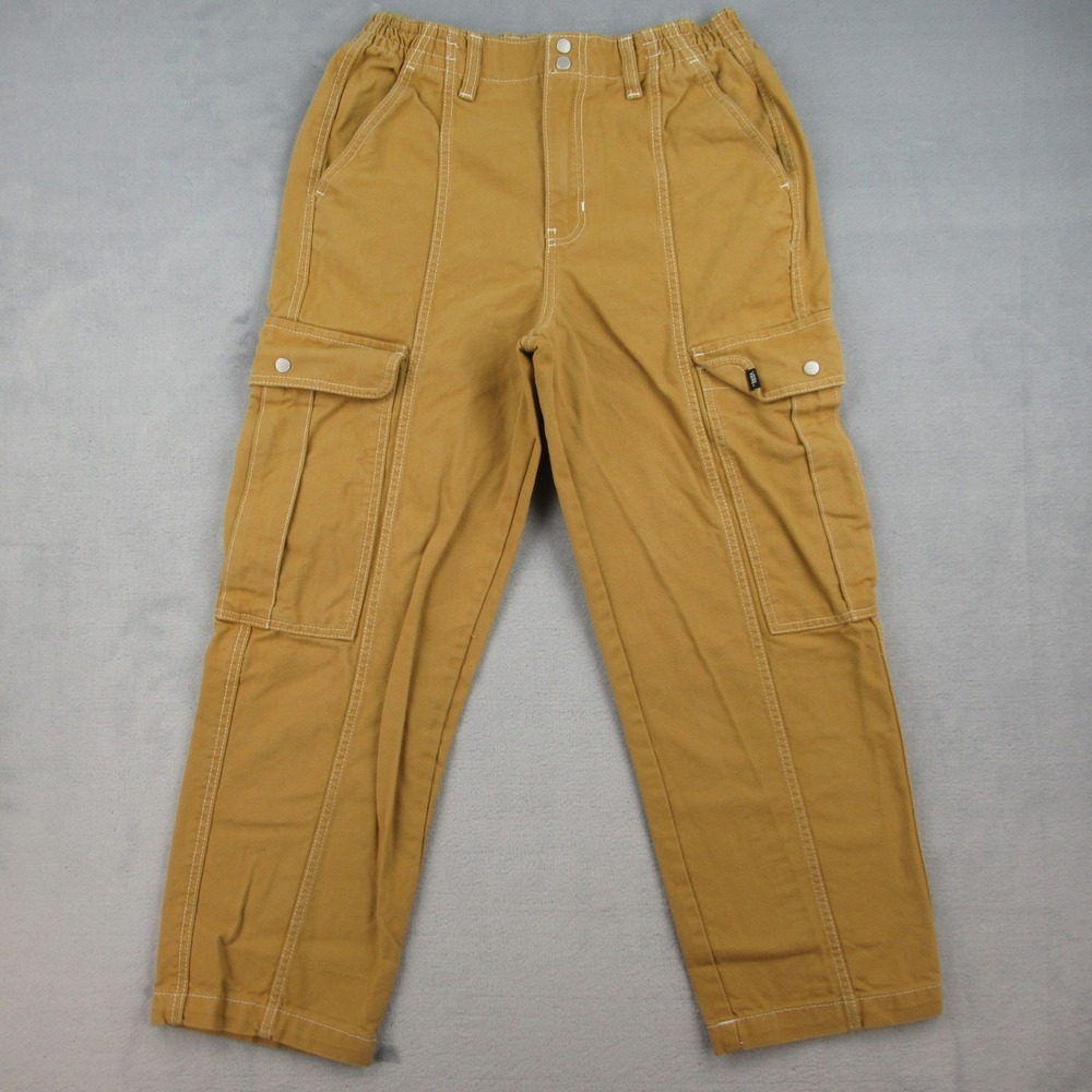 Vans Mens Cargo Pants Large Unisex Canvas Contrast Stitch VN000GWNBYA Utility